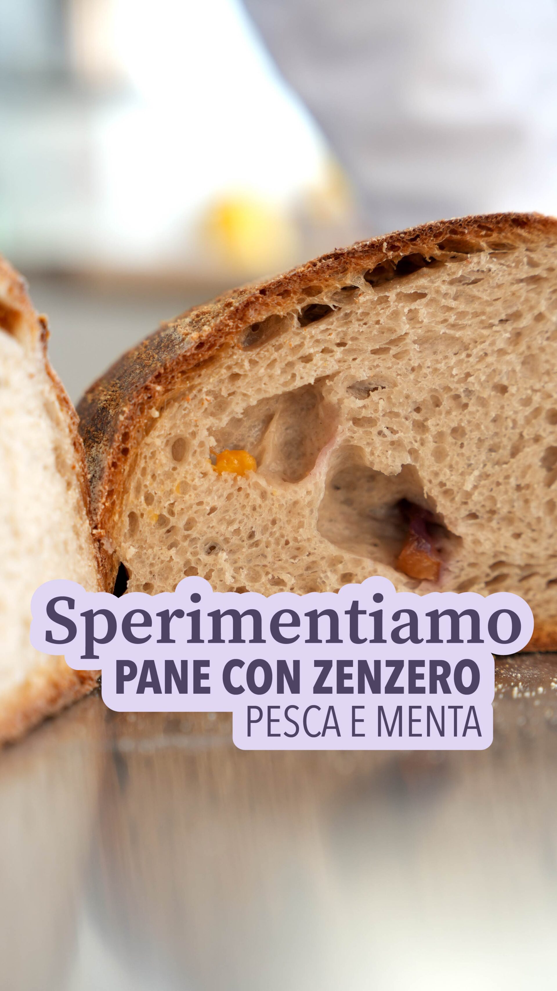 Pane con zenzero, pesca e menta
